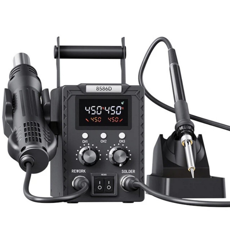 K8586D – многофункциональная п – обзор и цена Smd Rework Station Hot Air Soldering 2 In 1